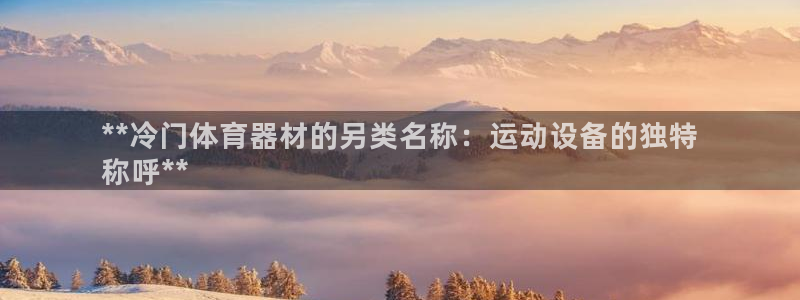 杏鑫集团是什么电影：**冷门体育器材的另类名称：运动